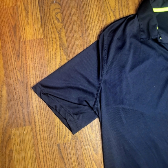 FXR Polo Shirt Men’s XL Black Yellow/Green Logo Performance Outdoor Wear A94 - Picture 3 of 6